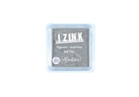 IZINK EMBOSSING TINTEIRO L 8x8cm 19419 METALIZADA PRATA