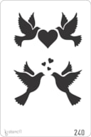 STENCIL 20X30CM 240 DOVES