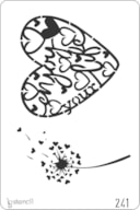 STENCIL 20X30CM 241 HEART