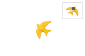 SWALLOW W/MAGNET 8.5X6X2.2CM YELLOW