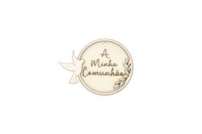 SET 6  PLACAS A MINHA COMUNHAO 7.6X7.9X0.3CM CHOPO