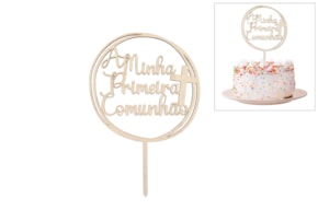 SET 2 TOPPER A MINHA PRIMEIRA COMUNHÃO 15.6X23.7X0.4CM