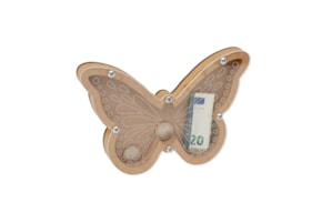 KIT QUADRO MEALHEIRO BORBOLETA 21X14.2X1.6CM MDF