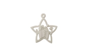 PRESEPIO C/ESTRELA 6.7X0.8X7.8CM COLAR