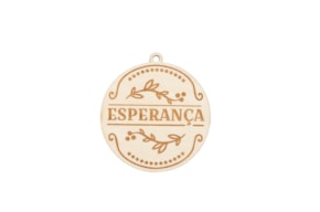 SET 4 BOLAS DE NATAL ESPERANÇA D.9X0.4CM CHOUPO