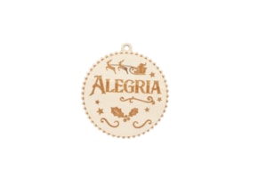 SET 4 BOLAS DE NATAL ALEGRIA D.9X0.4CM CHOUPO