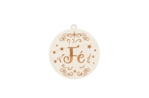 SET 4 BOLAS DE NAVIDAD FÉ D.9X0.4CM CHOPO