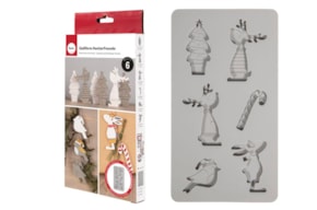 Silicone casting mould Reindeer friends, 14,5x26x1cm, RAYHER