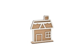CASA 13.7X15.3X0.3CM MDF BRANCO C/ BASE
