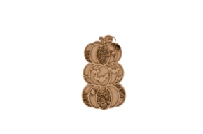 SET 2 CALABAZAS HALLOWEEN 8.2X14X0.3CM MDF