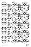 PLANTILLA 20X30CM 355 CAVEIRAS