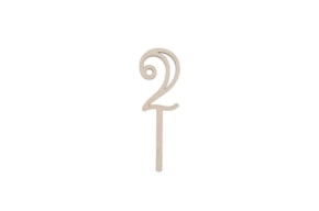 SET 4 TOPPERS NUMERO 2 9.7X0.4CM CHOUPO