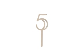 SET 6 ESPETOS NUMERO 5 9.7X0.4CM CHOUPO