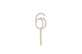 SET 6 ESPETOS NUMERO 6 9.7X0.4CM CHOUPO