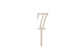 SET 4 TOPPERS NUMERO 7 9.7X0.4CM CHOUPO