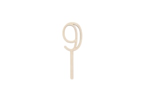 SET 4 TOPPERS NUMERO 9 9.7X0.4CM CHOUPO