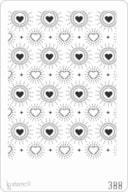 STENCIL 20X30CM 388 HEARTS