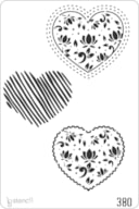 STENCIL 20X30CM 380 HEARTS