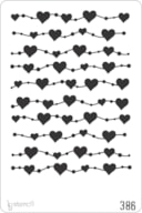 STENCIL 20X30CM 386 HEARTS