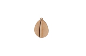 SET 6 PENDUROS 3D OVO 5.5X5.5X8X0.3CM MDF