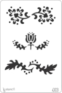 STENCIL 20X30CM 403 FLOWERS
