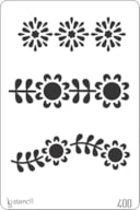 STENCIL 20X30CM 400 FLOWERS