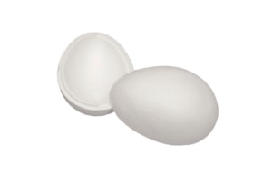 HUEVO 15.5CM POLIETIRENO 2 MITADES