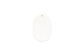 SET 12 PLACAS OVAIS 9X6X0.3CM MDF BRANCO