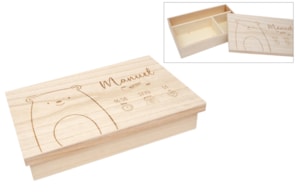 CAJA PARA RECUERDOS DE NACIMIENTO PERSONALIZABLE 37.5X24.5X6