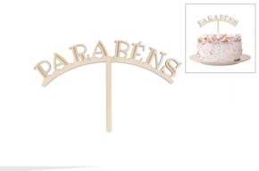 SET 2 CAKE TOPS PARABENS 17X10X0.4CM CHOUPO