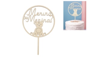 SET 2 TOPPERS MENINO OU MENINA 15X23X0.4CM CHOUPO