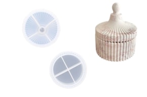 MOLDE SILICONE PORTA JOIAS D.8.2 X 10CM JESMONITE