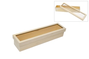 CAJA PARA VELA CON TAPA ACRÍLICA 35.5X8.5X6.5CM