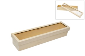 CAIXA PARA VELA COM TAMPA ACRÍLICA 35.5X8.5X6.5CM