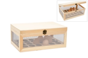 CAJA 32X21X14CM C/ SOPORTE P/ HUEVOS