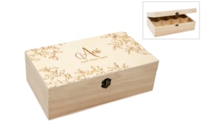 CAJA P/ TÉ 8DIV. 30X17X10CM