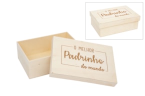 CAIXA PADRINHO 22X15X8CM CHOUPO