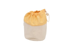 CESTO DO PAO D.17CM X 24CM XADREZ AMARELO  692 PX