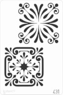 STENCIL 20X30CM 431 ARABESQUES