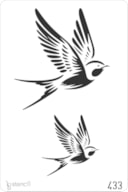 STENCIL 20X30CM 433 SWALLOWS