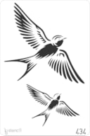 STENCIL 20X30CM 434 SWALLOWS