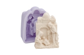 SILICONE MOLD NATIVITY FAMILY 8X6X3CM MLD268