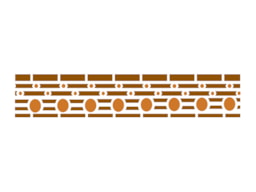STENCIL 16X5CM BORDA 3   300061153 ACRILEX