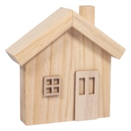 CK Wooden house, FSC 100%, natural, 11.5x3.5x11cm, 6-part, t