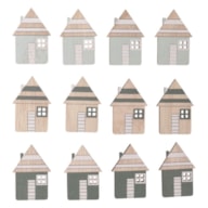 Wooden shapes to scatter House, FSC 100%, 2.6x3.9cm, w. adhs