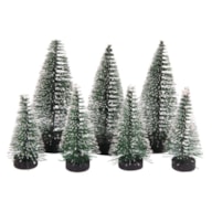 Decorative fir trees, snow-covered, fir green, 5cm x 4 pcs/s