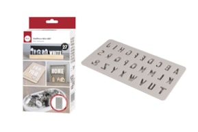 Silicone casting mould Mini ABC, 14.5x26x1cm, 27 shapes, boc