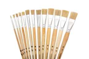 LG BRUSHES SPATULATED NATURAL HAIR LONG HANDLE