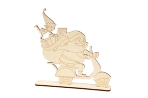 PADRE NAVIDAD NA VESPA C/ BASE 30X5X30.5X0.6CM CHOUPO