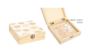 BOX + PLAQUE WITH PRAYER 12X12X4CM